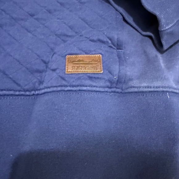 L.L. Bean Quilted Quarter-Zip Pullover Sweatshirt Rustic Purple Small - Picture 8 of 8